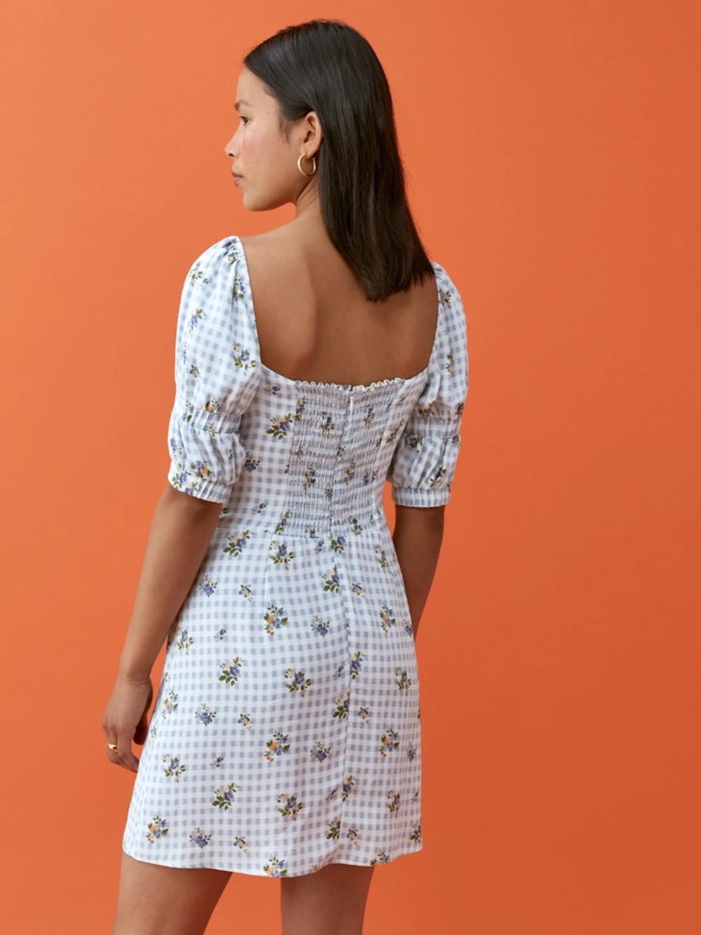 Reformation Dress | Blue Gingham | Kaley Dress - Picture 10 of 12